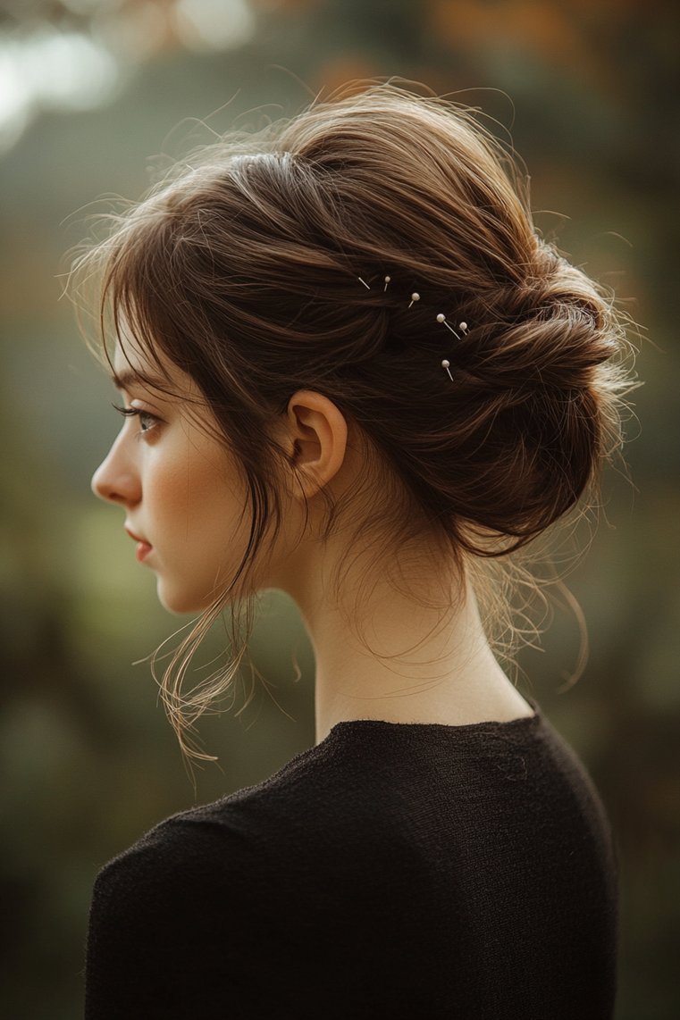 Half-Up Twisted Bun