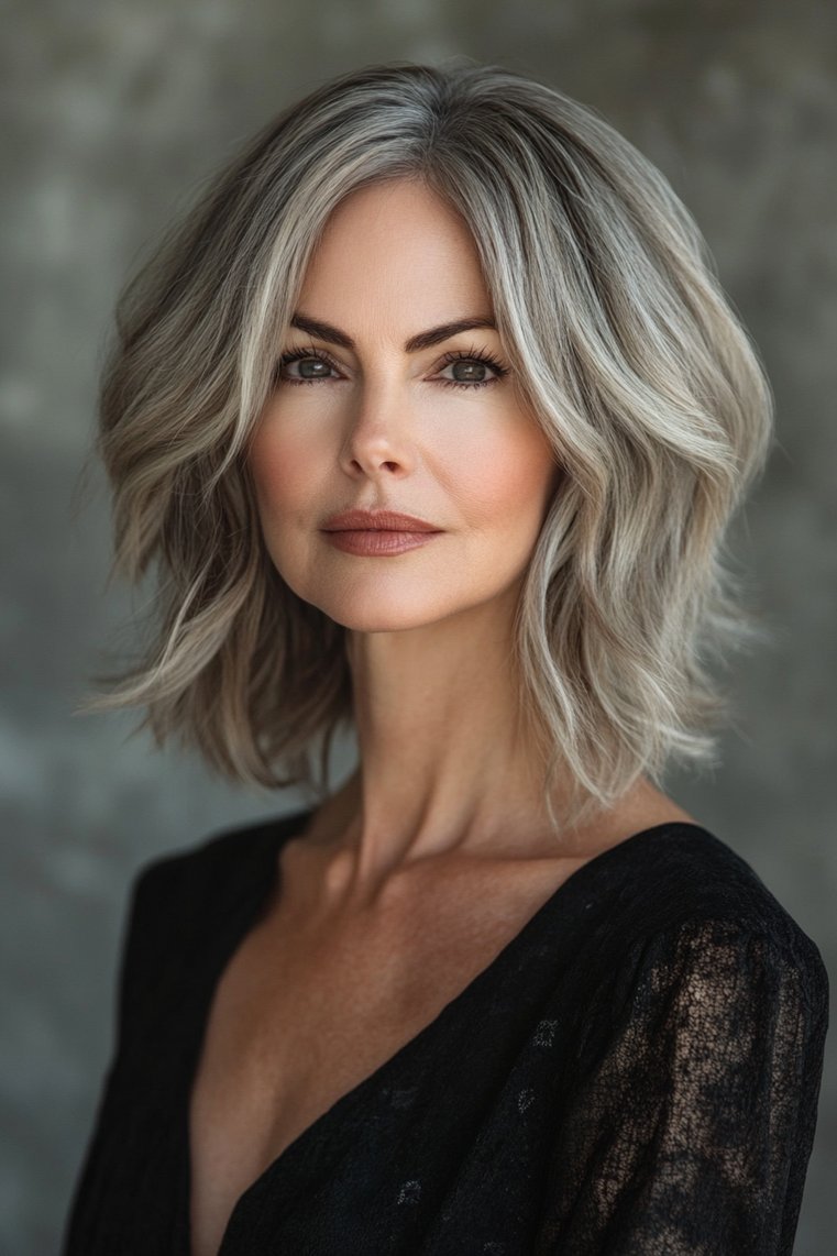 Layered Bob With Balayage