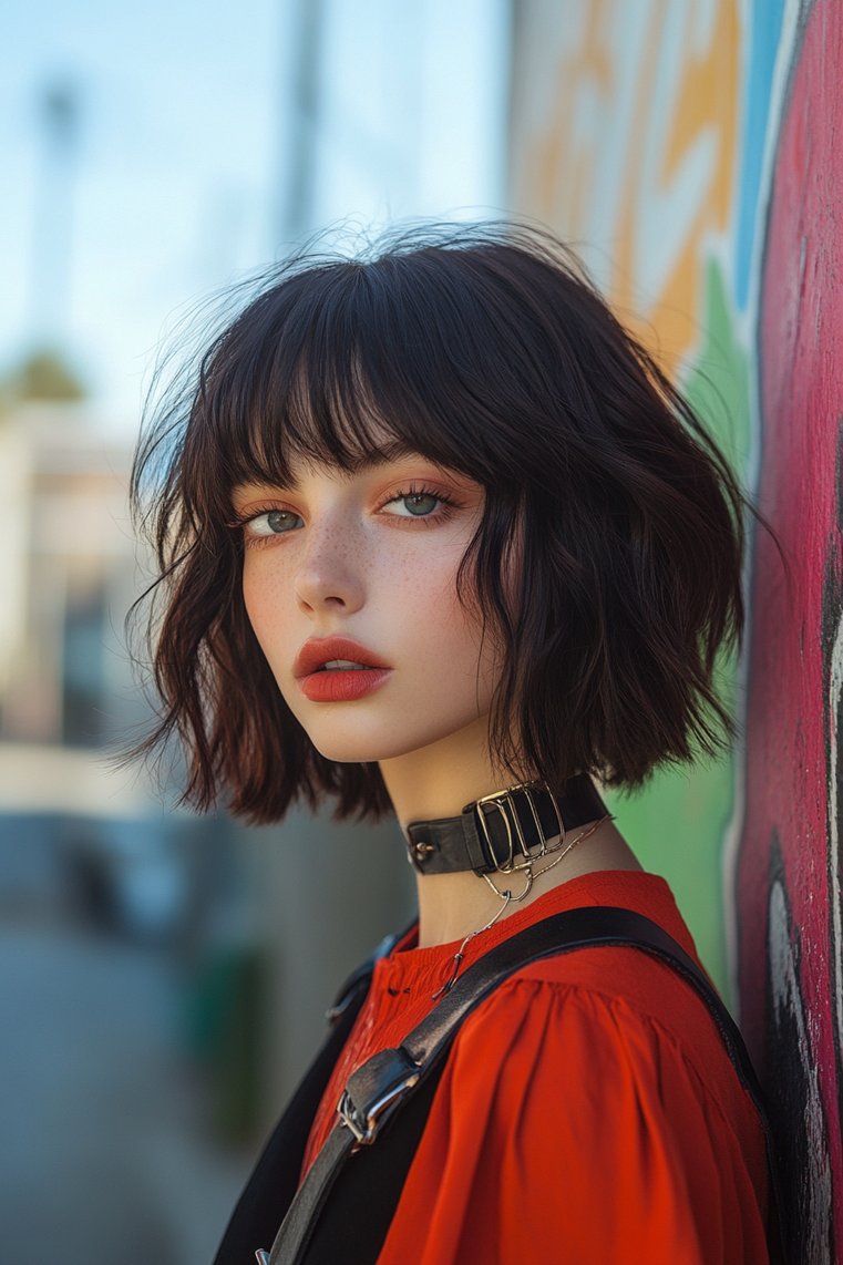 Layered Bob With Bangs