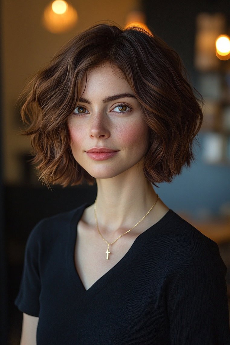 Layered Bob With Curls