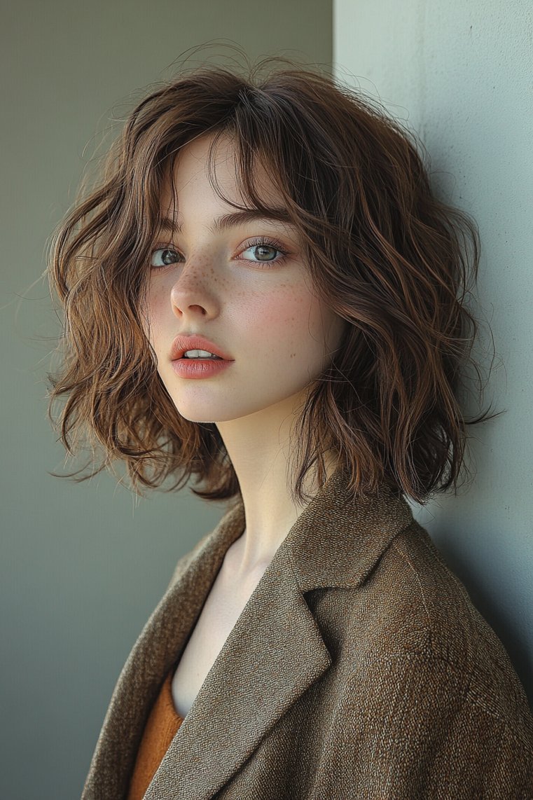 Layered Bob With Soft Waves