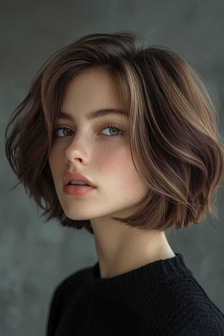 Layered Bob With Textured Ends