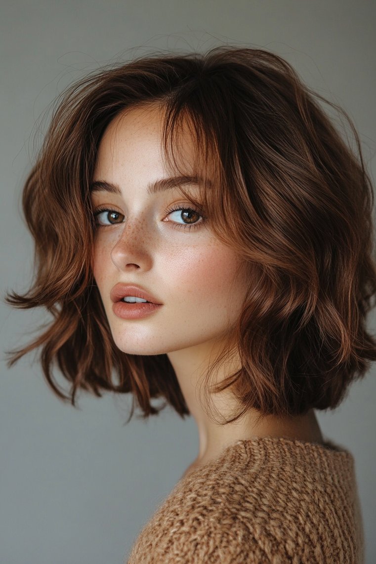 Layered Bob With Volume