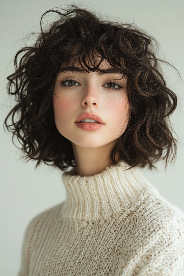 Layered Bob for Curly Hair