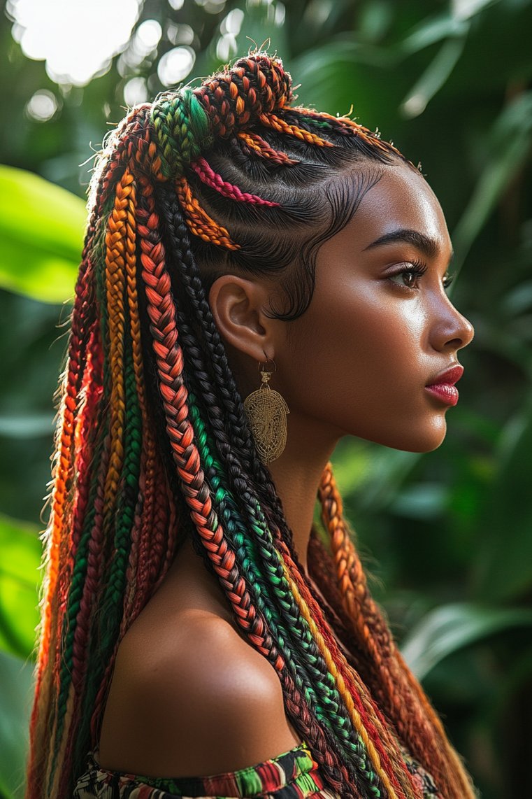 Layered Box Braids