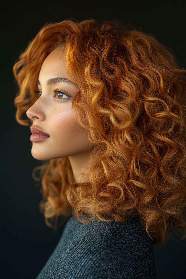 Layered Butterfly Cut for Curly Hair