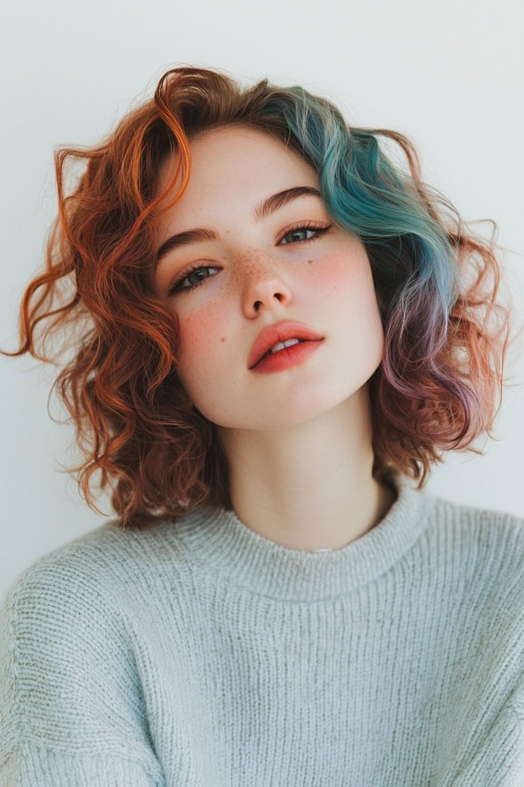 Layered Curly Bob