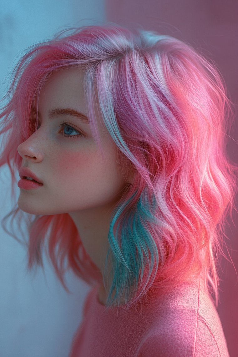Layered Cut With Bold Colors