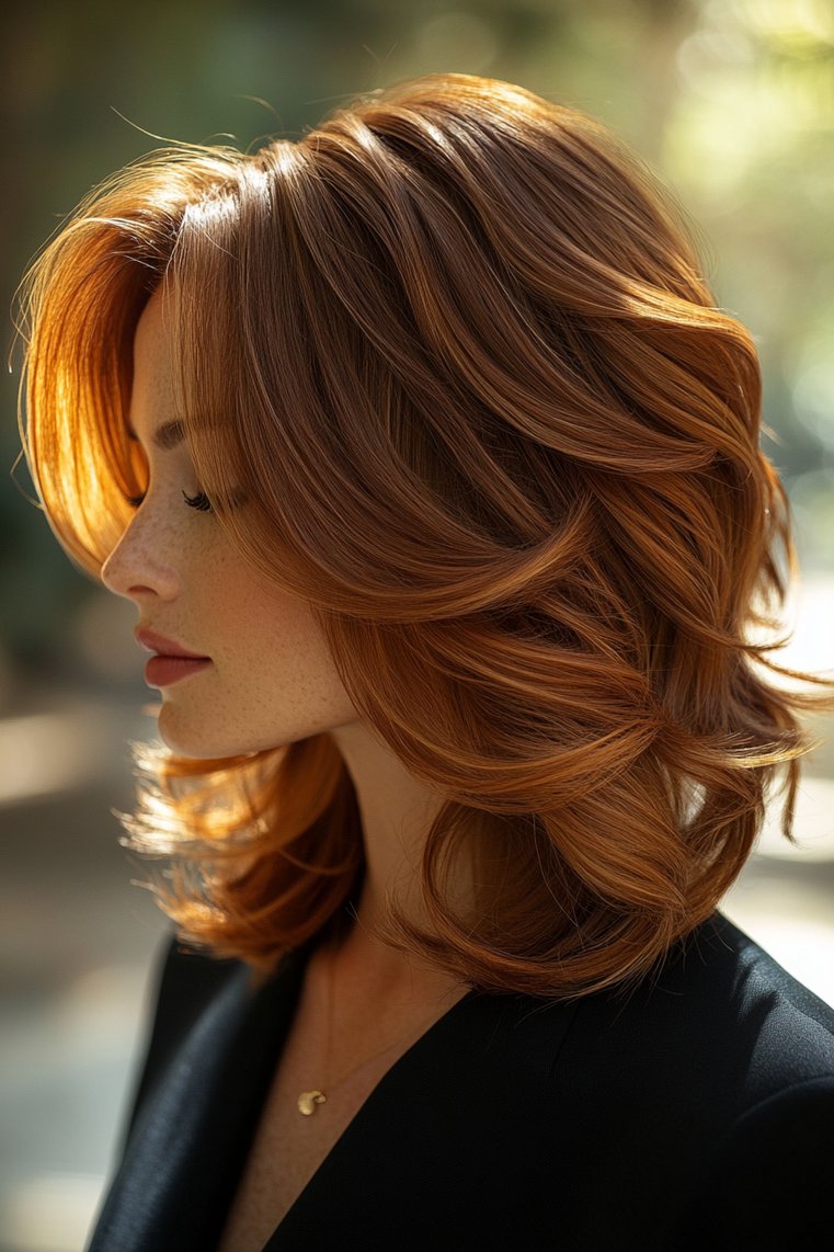 Layered Feathered Bob With Soft Waves