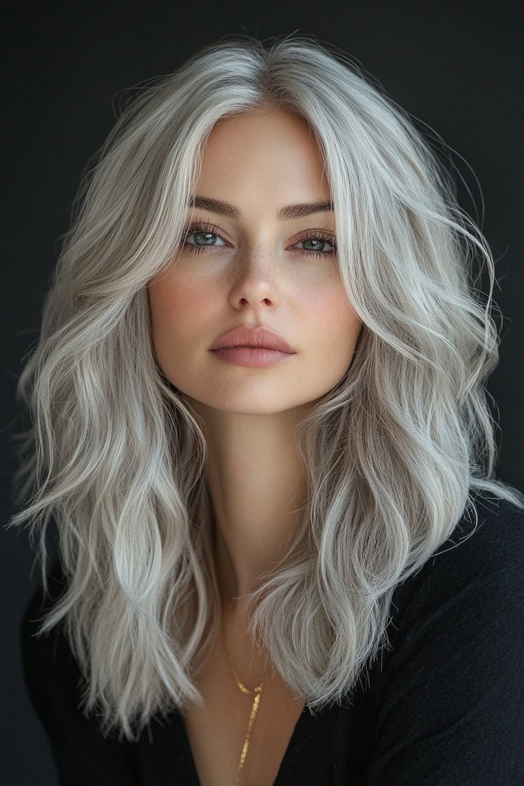 Layered Gray Hairstyle
