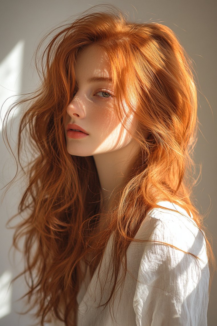 Layered Hair With Texturizing Spray