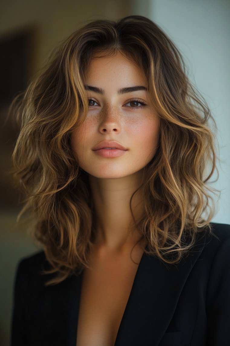 Layered Hair With Waves