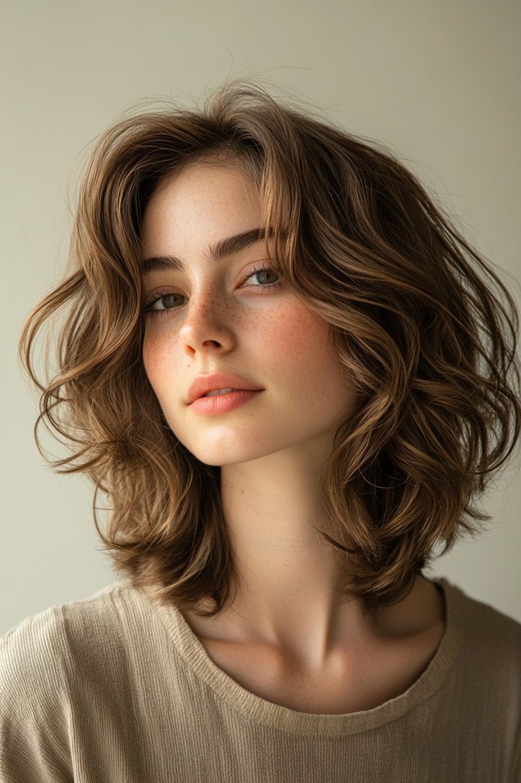 Layered Lob With Subtle Face Framing