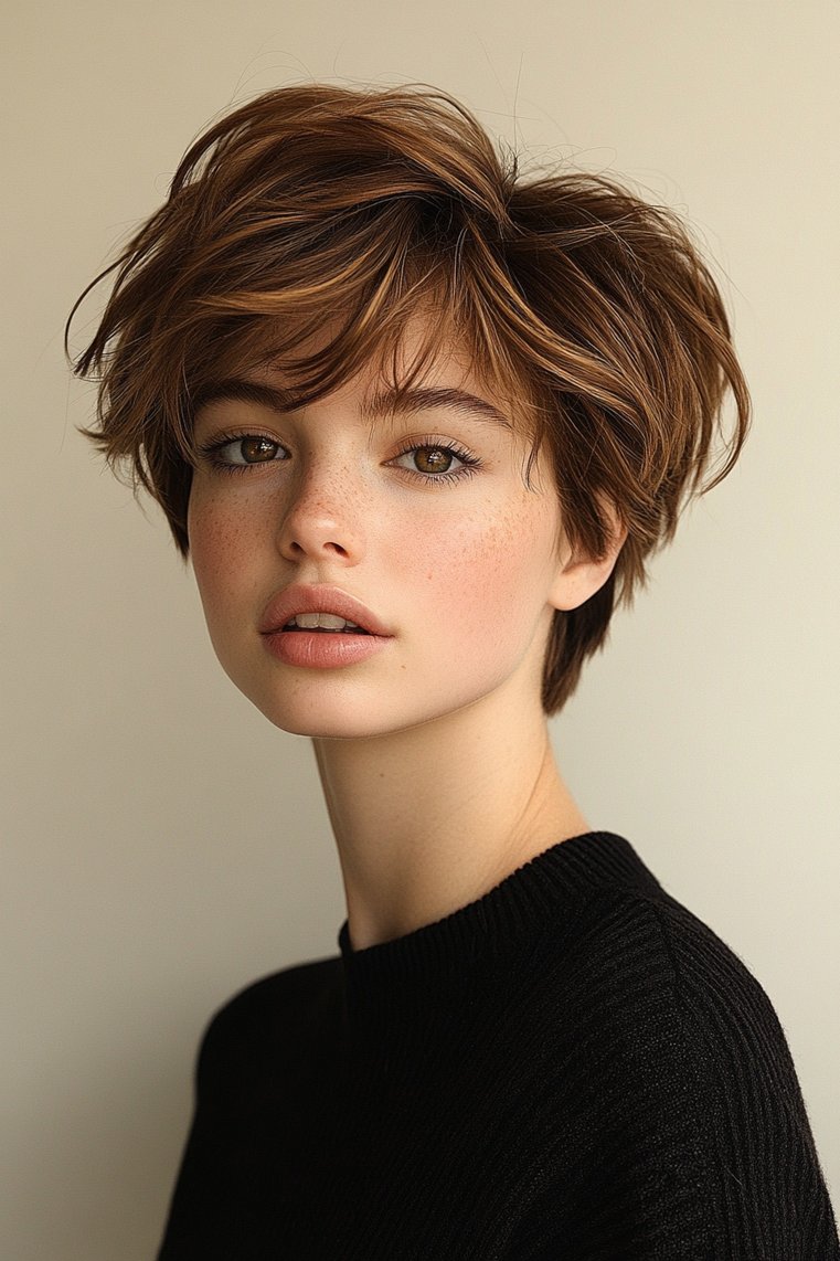 Layered Pixie With Volume at the Crown