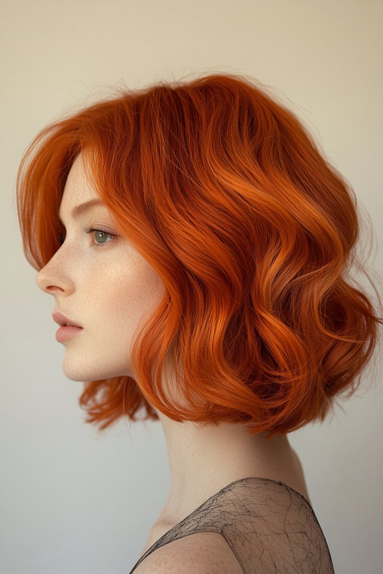 Layered Red Bob