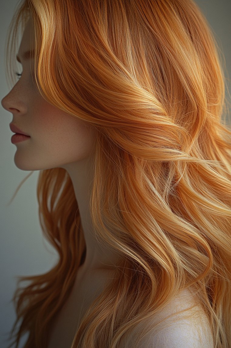 Layered Strawberry Blonde for Fine Hair