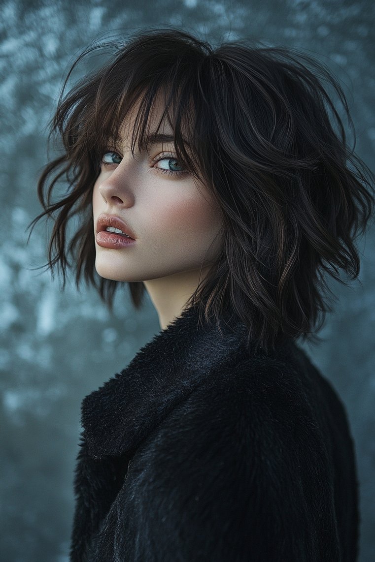 Layered Wolf Cut for Thick Hair