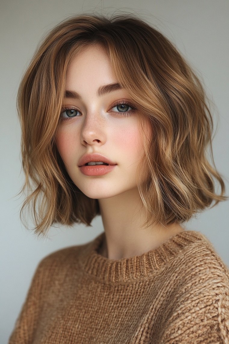 Light Brown Bob Cut