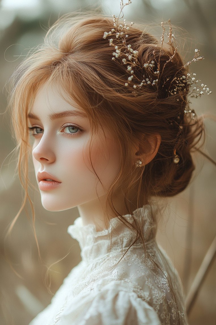 Light Brown Messy Bun