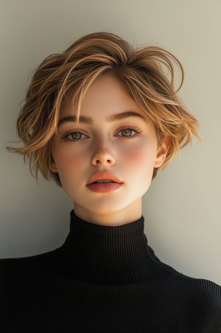 Light Brown Pixie Cut