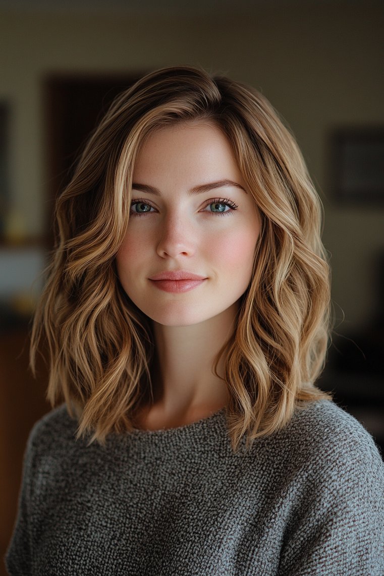 Light Brown Shag Cut