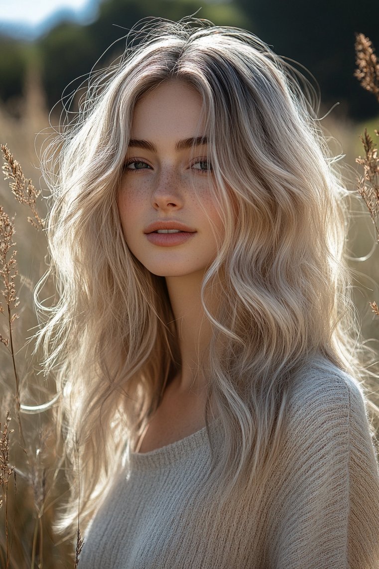 Light Brown With Silver Highlights
