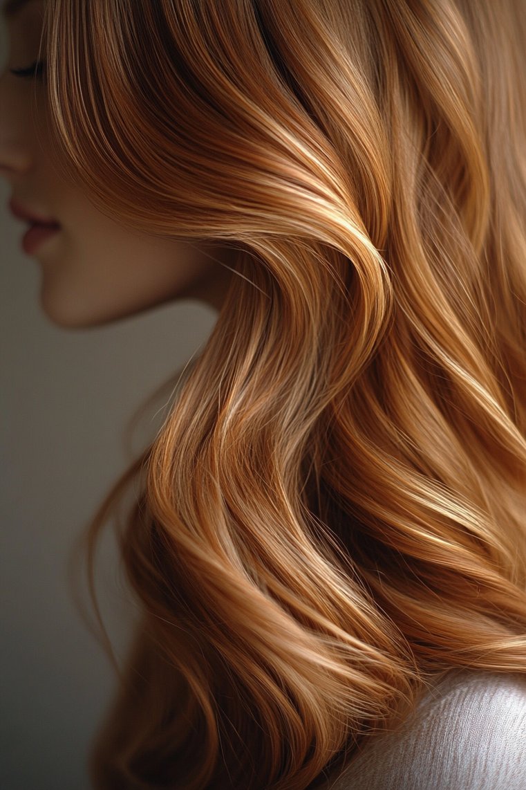 Light Brown With Warm Caramel Streaks