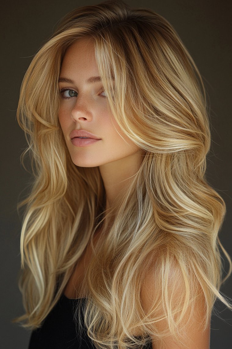 Light Caramel Blonde Highlights for Warm Undertones