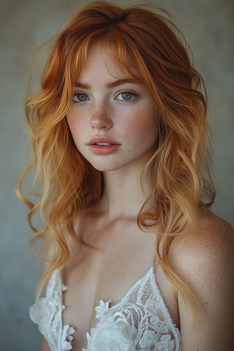 Light Strawberry Blonde Highlights for Fair Skin