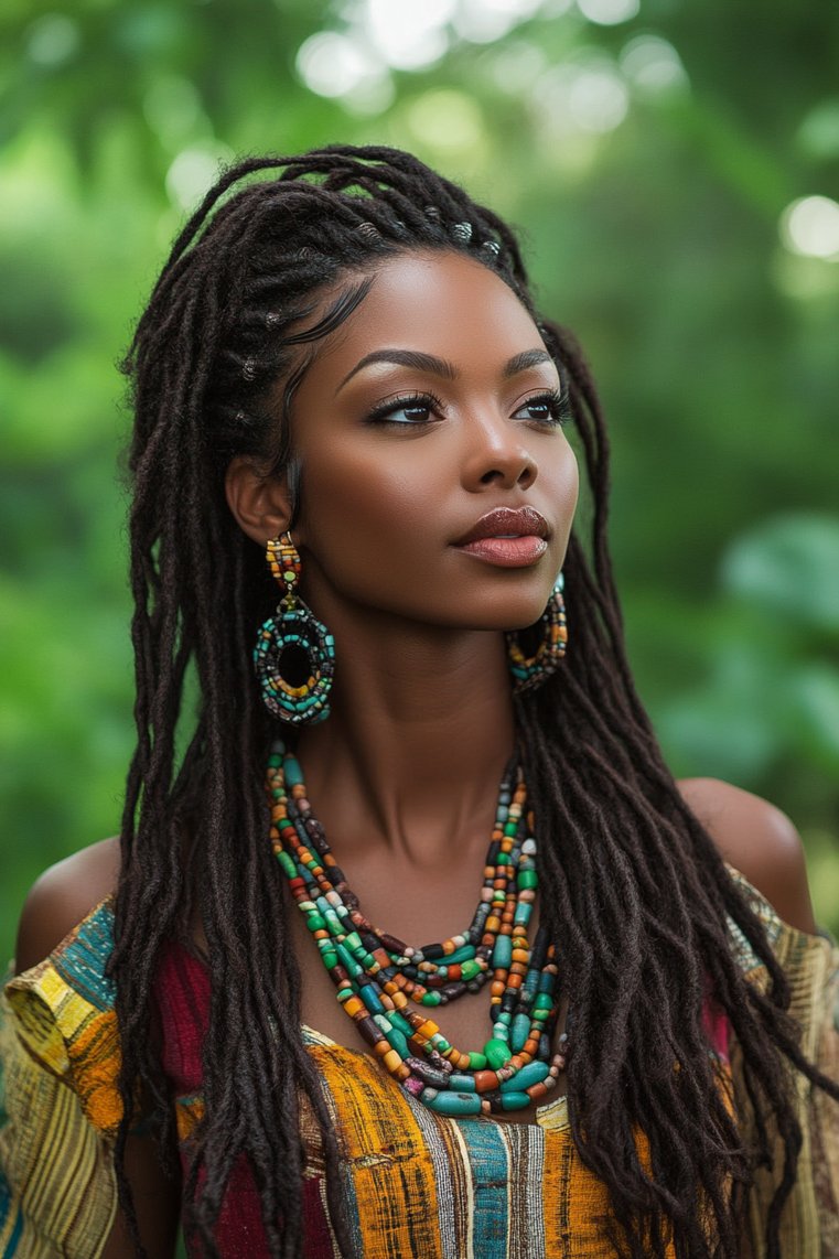 Locs With Beads