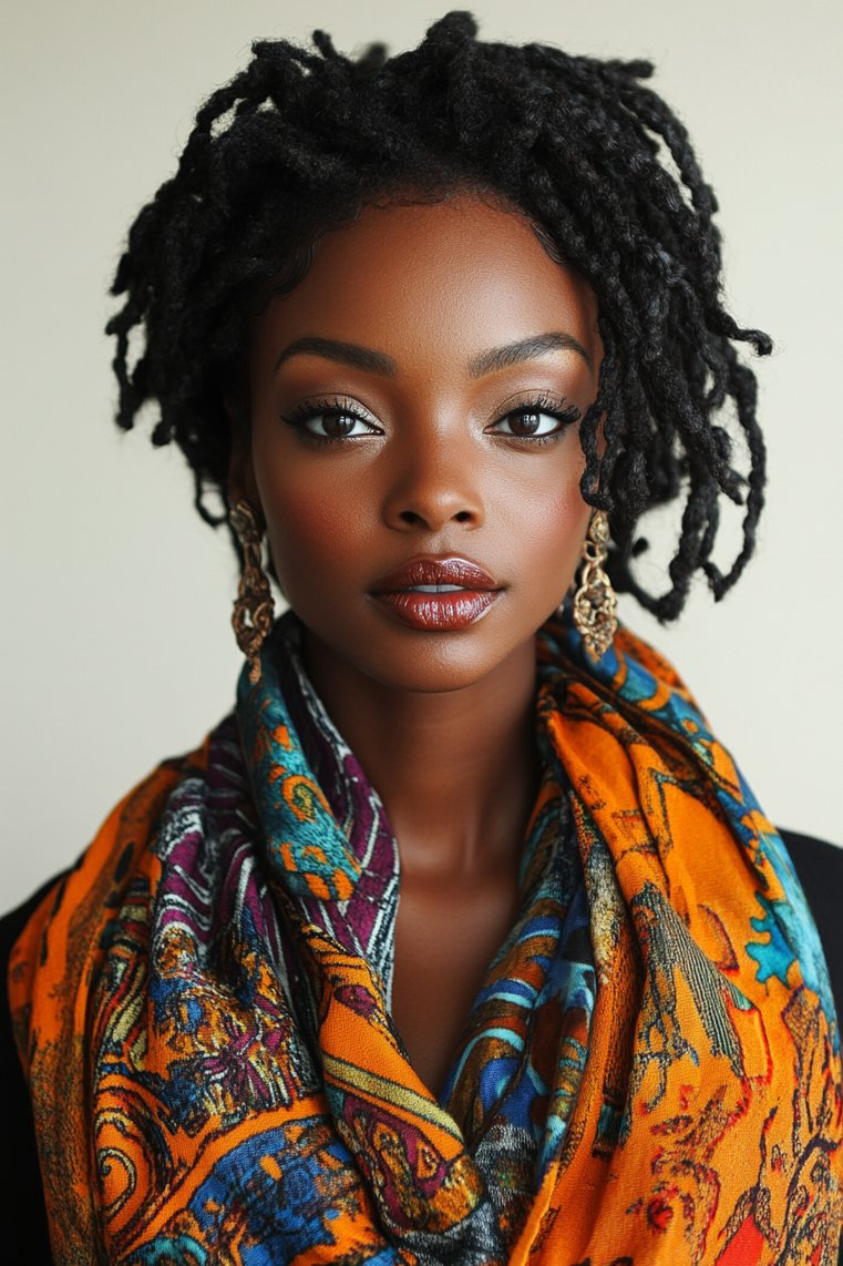 Locs With a Scarf