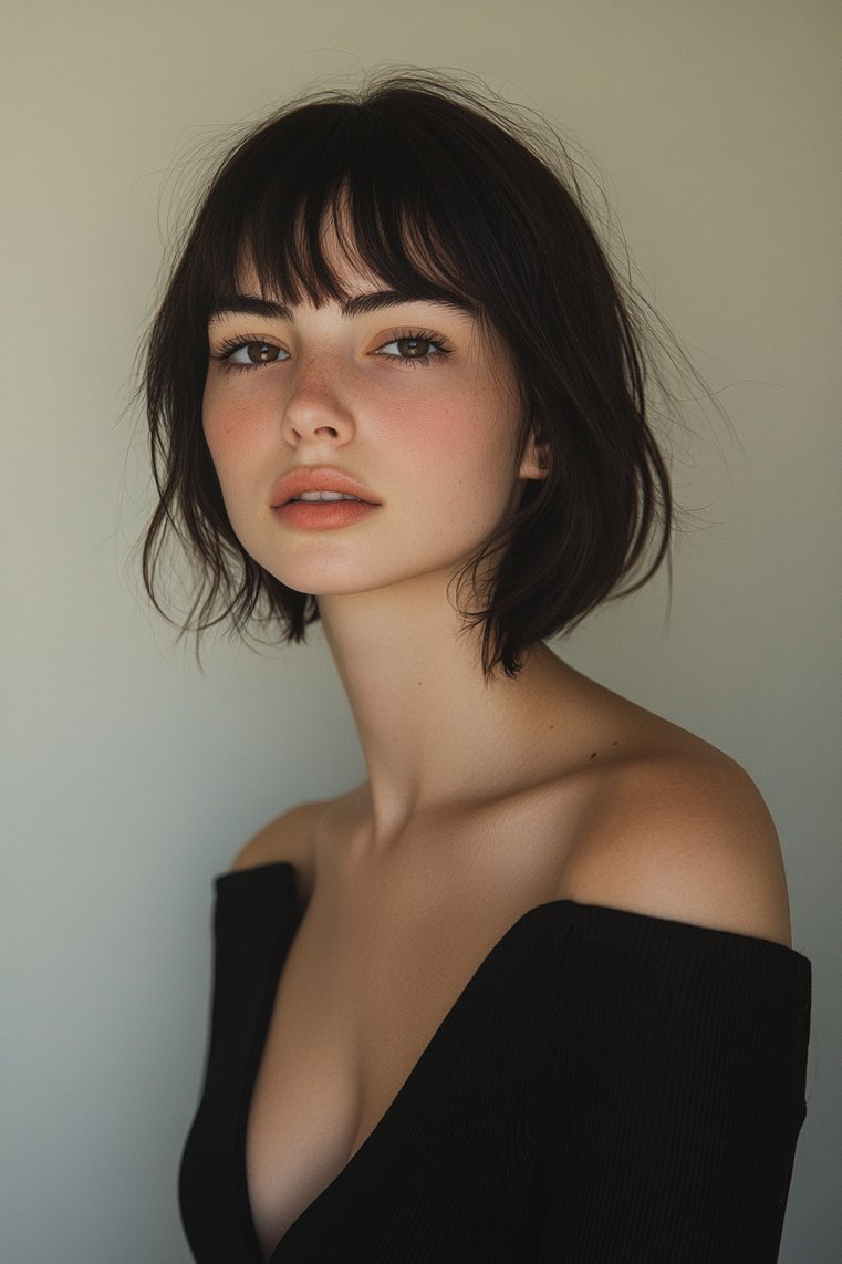 Long Bangs With Short Back