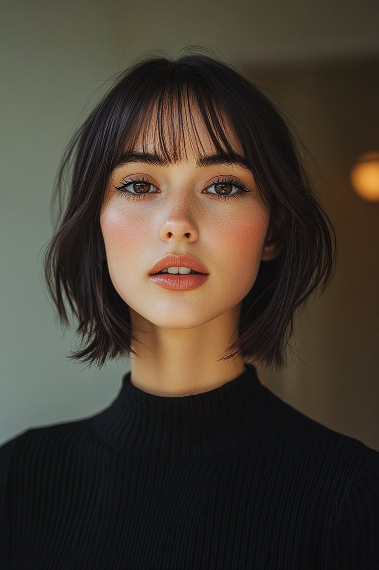 Long Bangs With Short Hair
