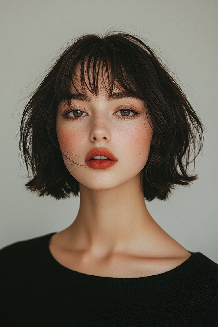 Long Bangs With Short Hair