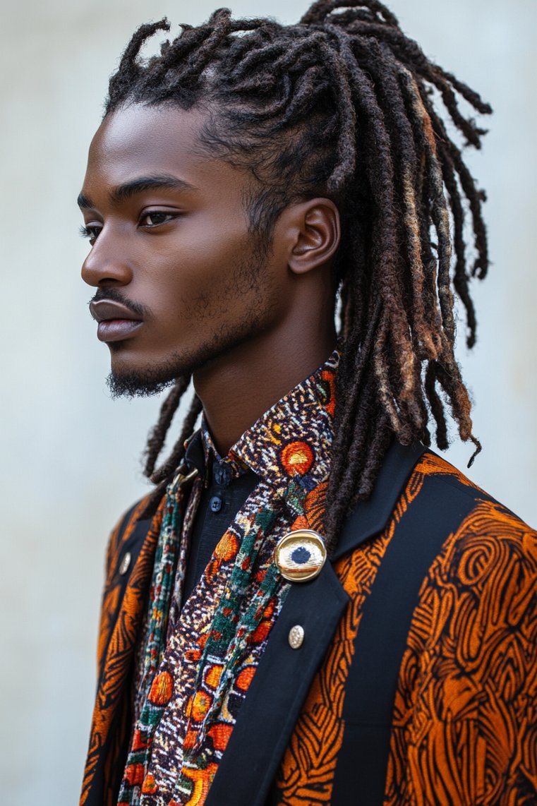Long Dreadlocks With Side Part