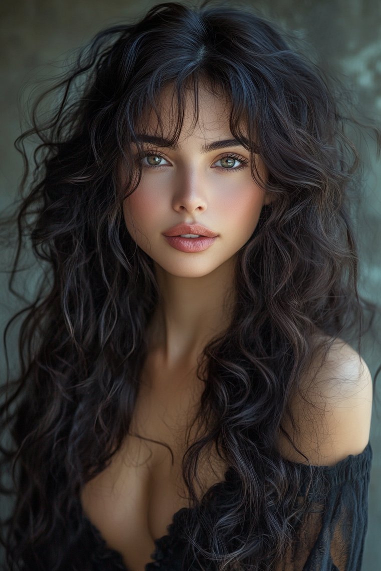 Long Hair With Spiral Curls