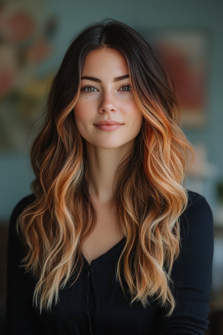 Long Layered Hair With Ombre