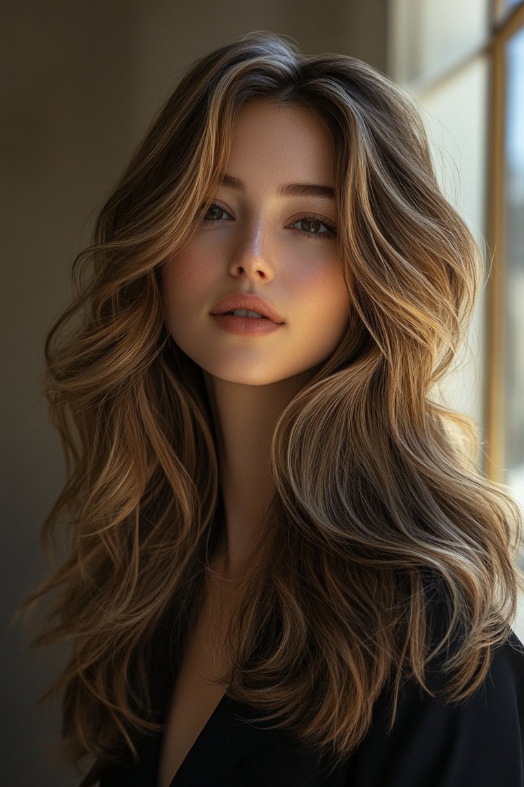 Long Layered Hair With a Chic Edge