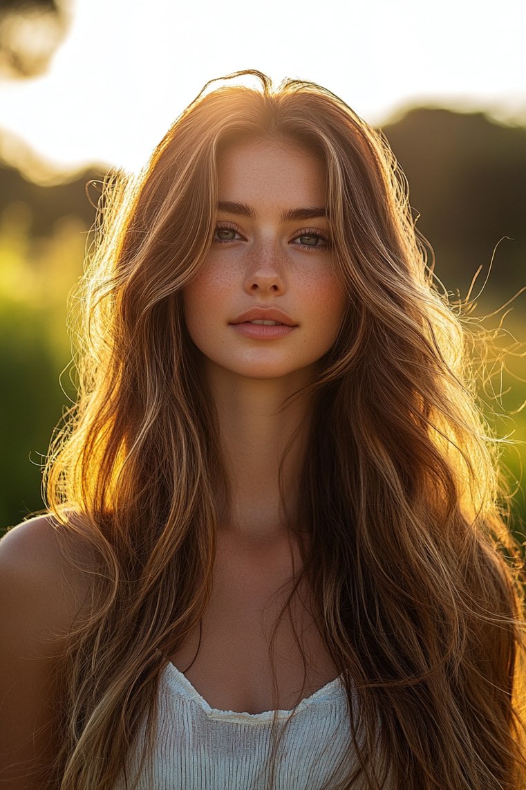 Long Layered Hair With a Natural Look