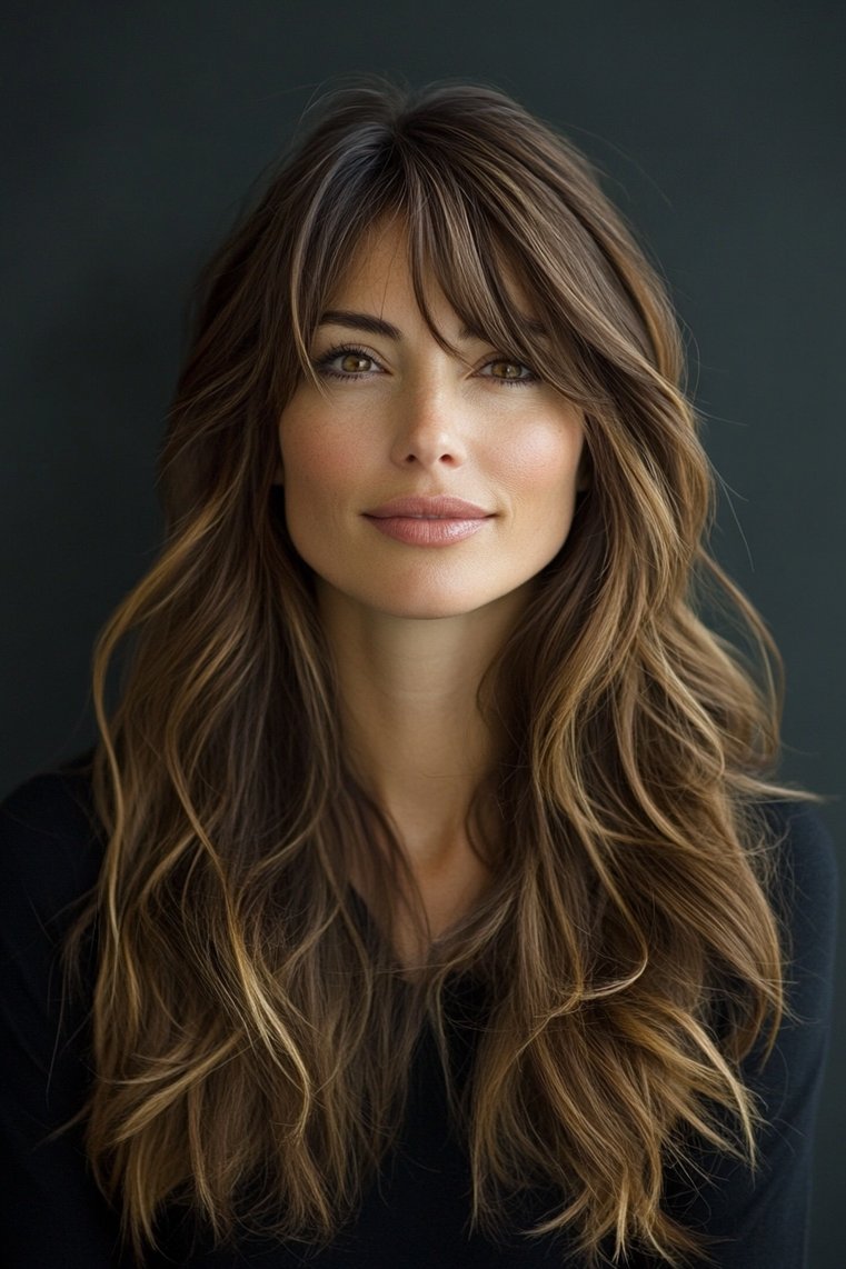 Long Layered With Bangs