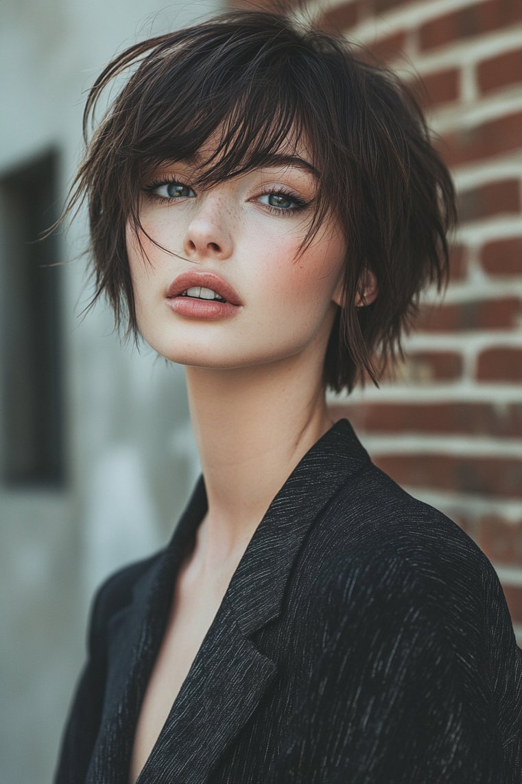 Long Pixie With Side Bangs