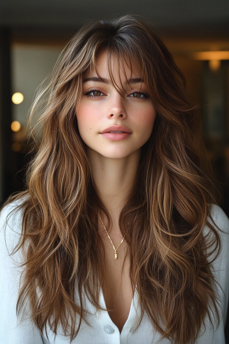 Long Shag With Bangs