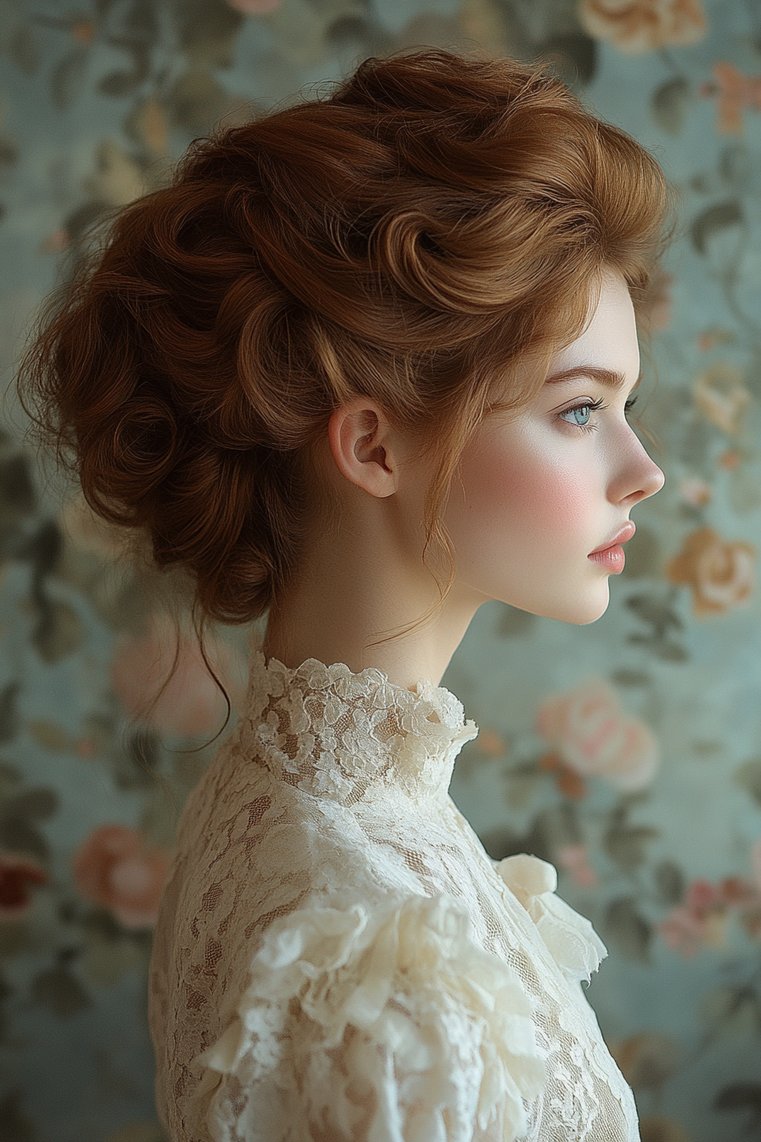 Long Twisted Half-Up Style