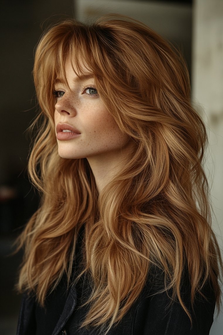 Long Wolf Cut With Face-Framing Layers