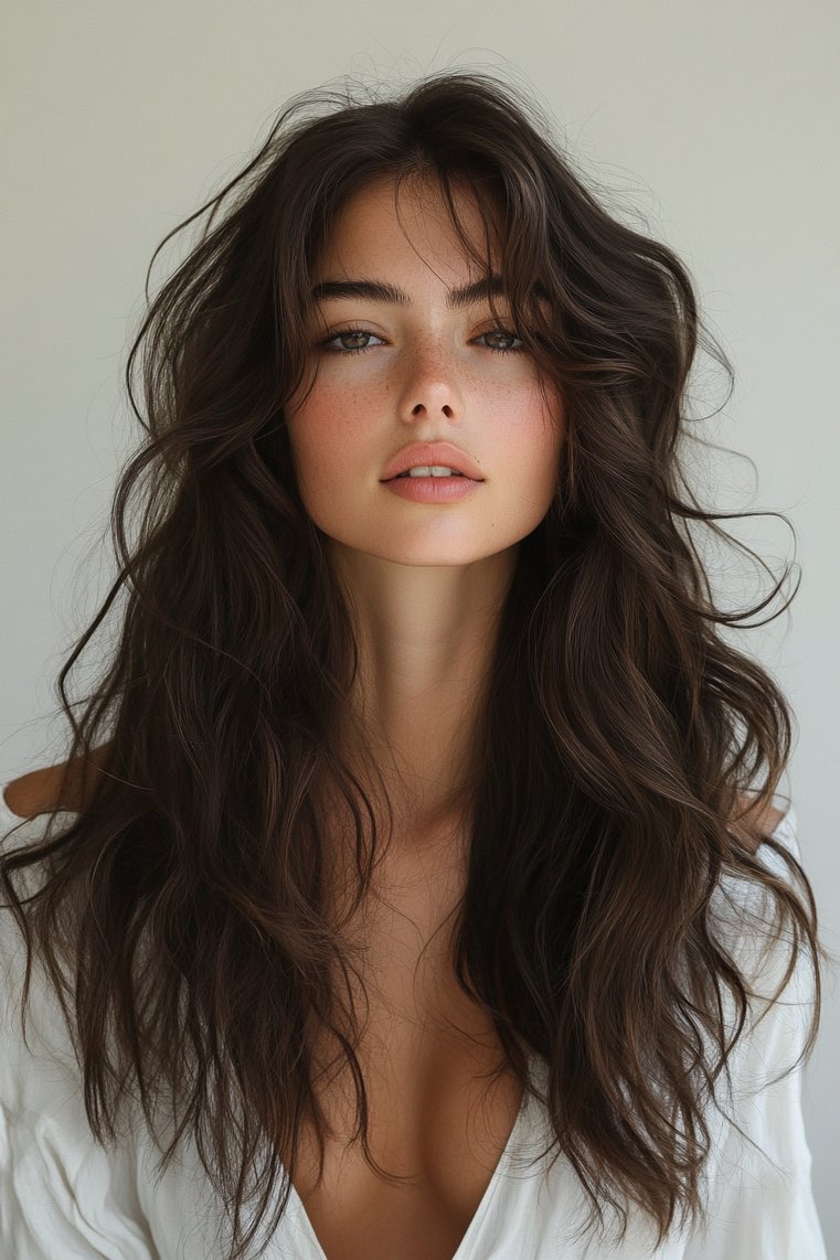 Long Wolf Cut With Subtle Layers