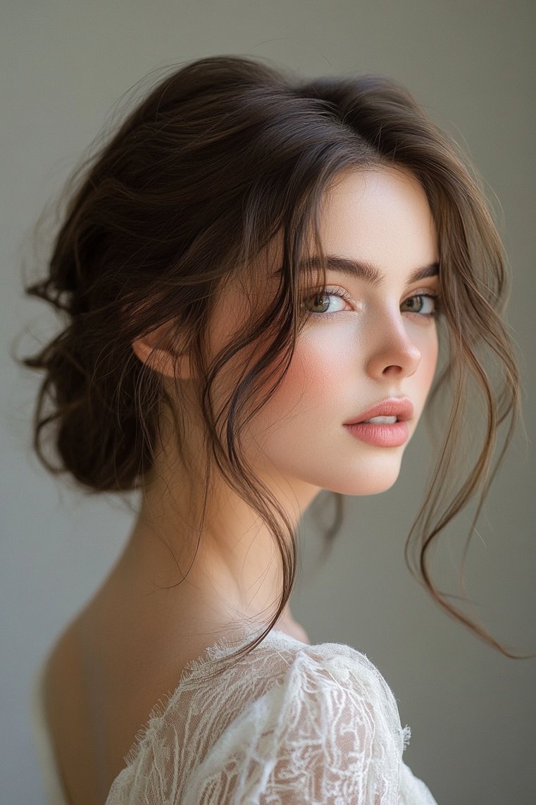 Loose Updo With Tendrils