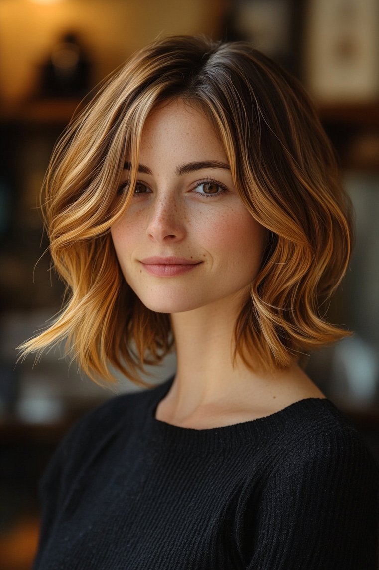 Medium Brown to Caramel Ombre