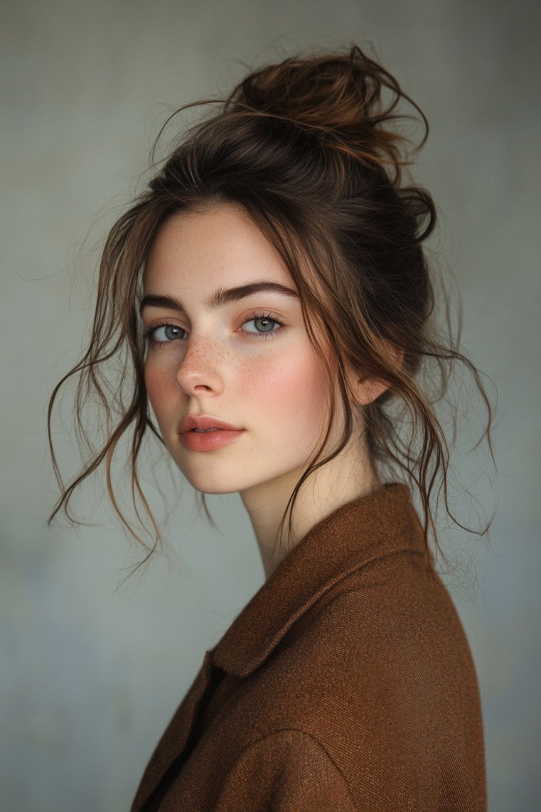 Messy Bun Long Bob