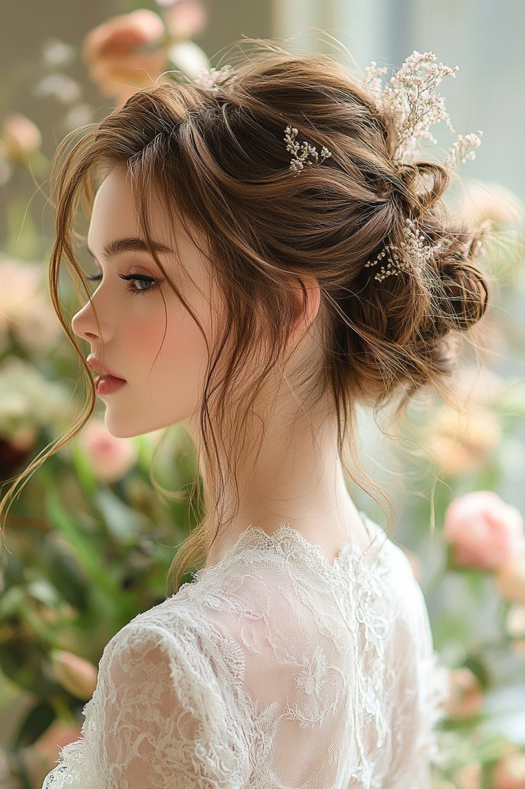 Messy Bun With Lace