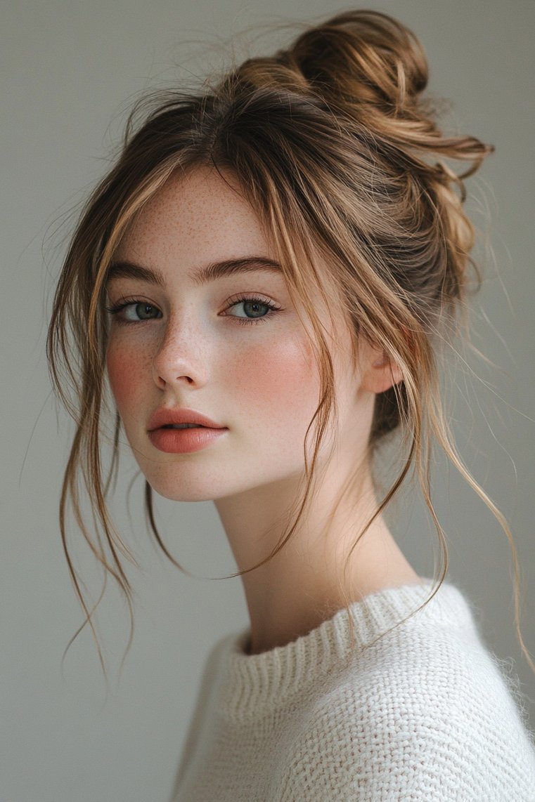 Messy Bun With Layers